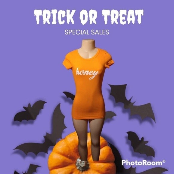 Orange T-shirt Honey S - Picture 2 of 7